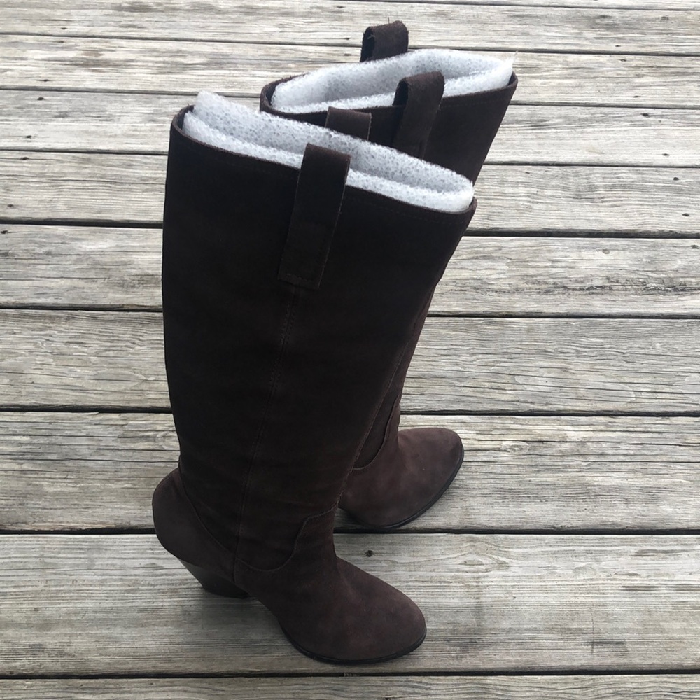 Carlos by Carlos Santana Hot Rod Brown Suede Knee High Boots Women's Size 9M